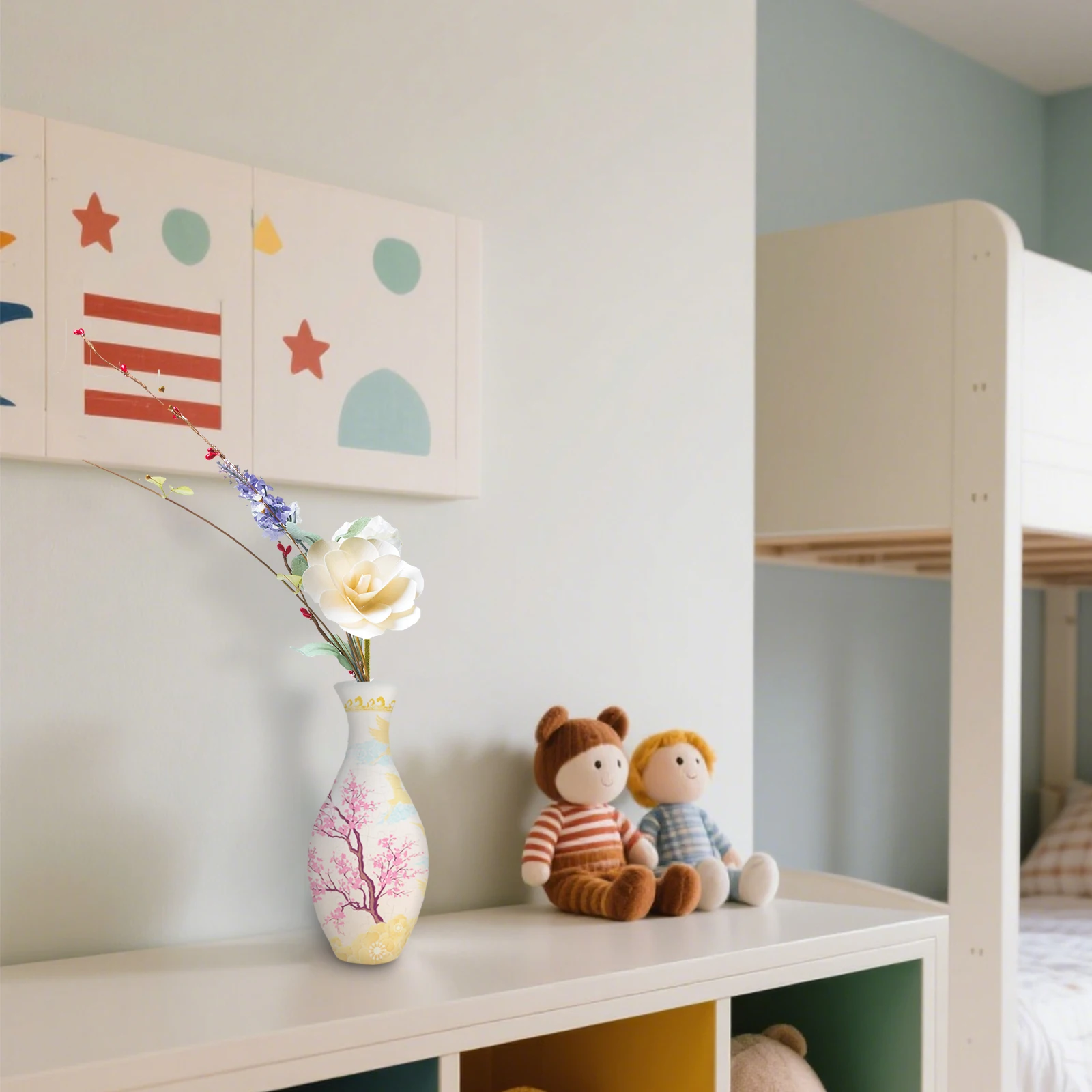 Unique Puzzle Vase Decorative Puzzle Flower Vase 160 Pieces of 3D Puzzles Urn for Adults Housewarming Home Decoration