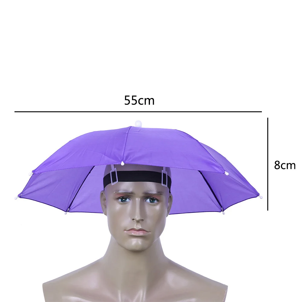 Head Umbrella Hat Waterproof Fishing Hat Portable Anti-Rain Sunshade Elastic Multi-function Lightweight for Outdoor Activities