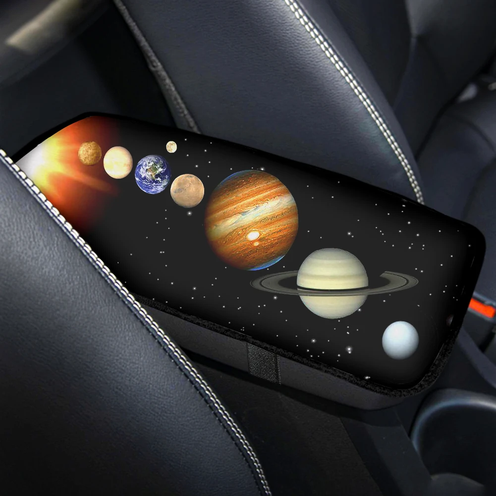 

Модный дизайнерский моющийся автомобильный подлокотник Galaxy, центральный подлокотник из полиэстера, чехол для хранения центральной консоли