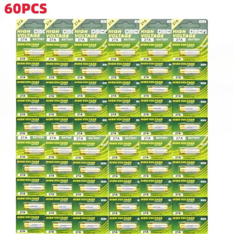5-60PCS 12V 27A Dry Alkaline Battery A27 Batteries 27AE 27MN A2 L828 K27A for Remote Control Gamepad Flashlight Doorbell Toys