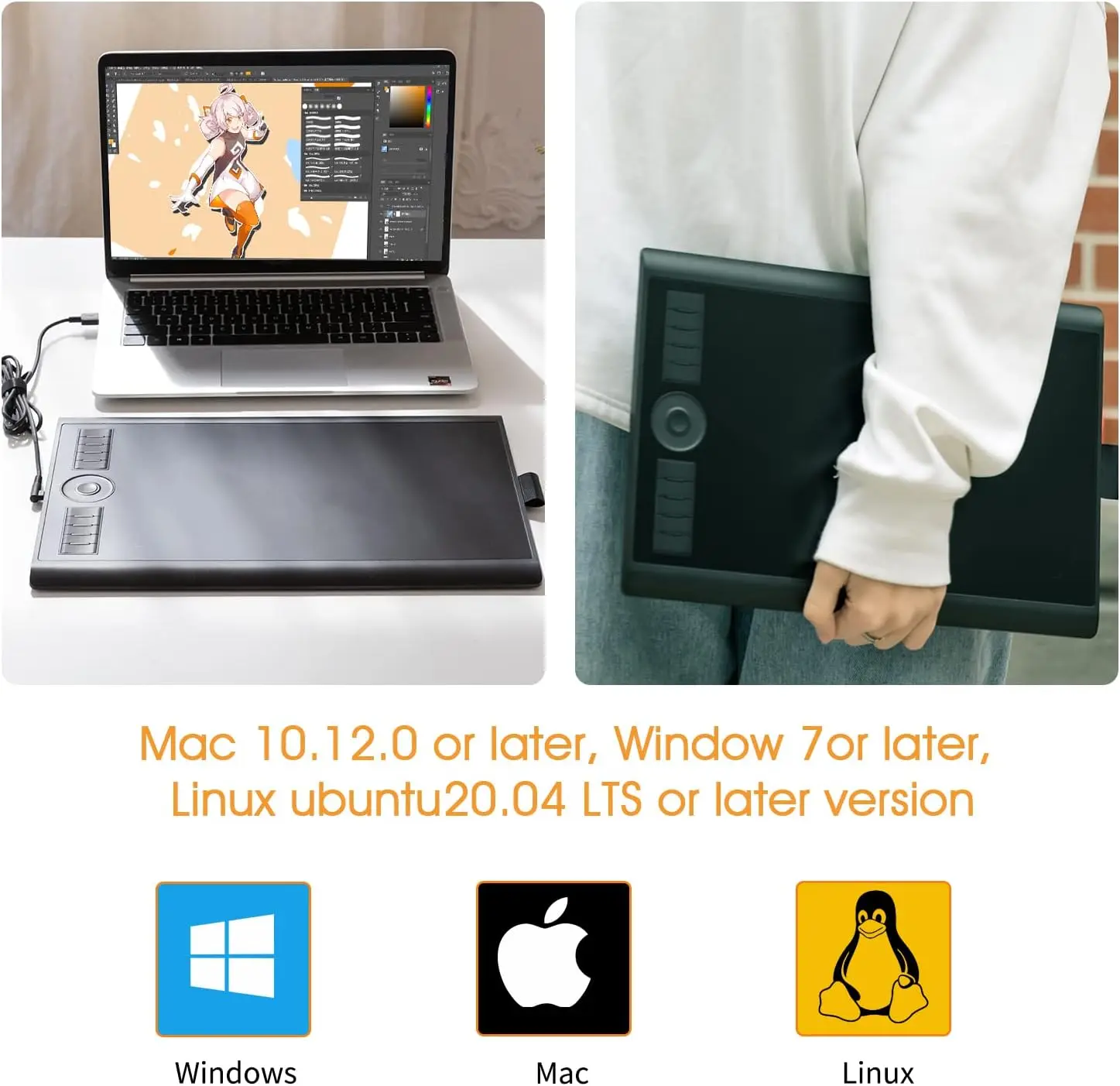 그림 그리기용 GAOMON M10K 그래픽 태블릿 8192 레벨 패시브 스타일러스를 갖춘 디지털 건축 공학 학생용