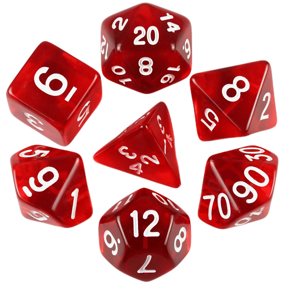 Acrylic Dice Game Dice Dice Set DND Polyhedral Dice for RPG Board Game Party