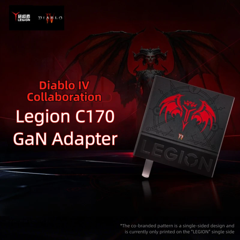 새로운 레노버 리전 C170W GaN 어댑터 디아블로 IV 공동 브랜드 충전기 C-슬림 스퀘어 170W 레노버 노트북, 태블릿용