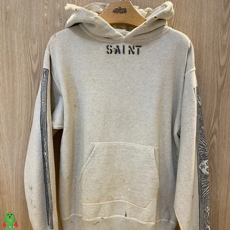 

Men Women Couples Saint Michael Sweatshirts High Quality Printing Casual Fashion SAINT Hoodie One Day Shipped Out