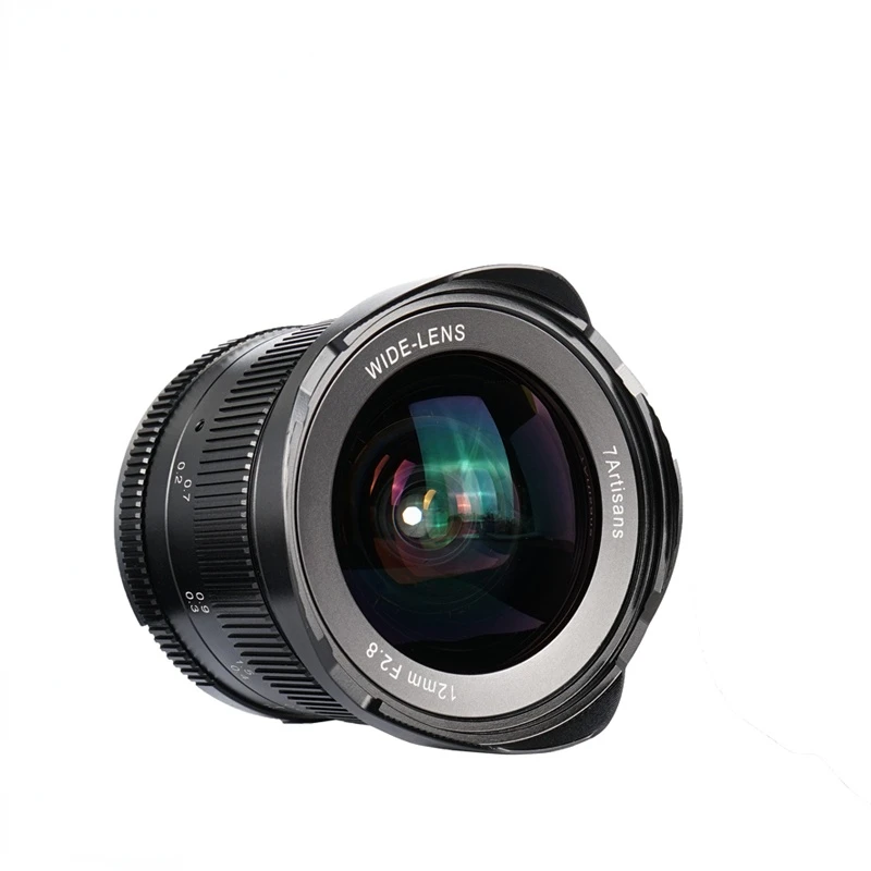 Obiettivo Ultra Grandangolare Di 12Mm F2.8 Mf Prime Per Sony E/Fuji Xf/Canon Eos-M/Macro 4/3 A6500 A6300 A9C Nex-C3 M6