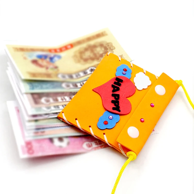 Sewing Craft Kit 1/5pcs Felt Wallet Handmade Material Package EVA Adhesive Creative Sewing Pasting Household Handicrafts DIY Production