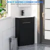Corner Bathroom Vanity Sink Combo High Space Utilization Durable Construction Soft Closing System Easy to Clean  Included 5