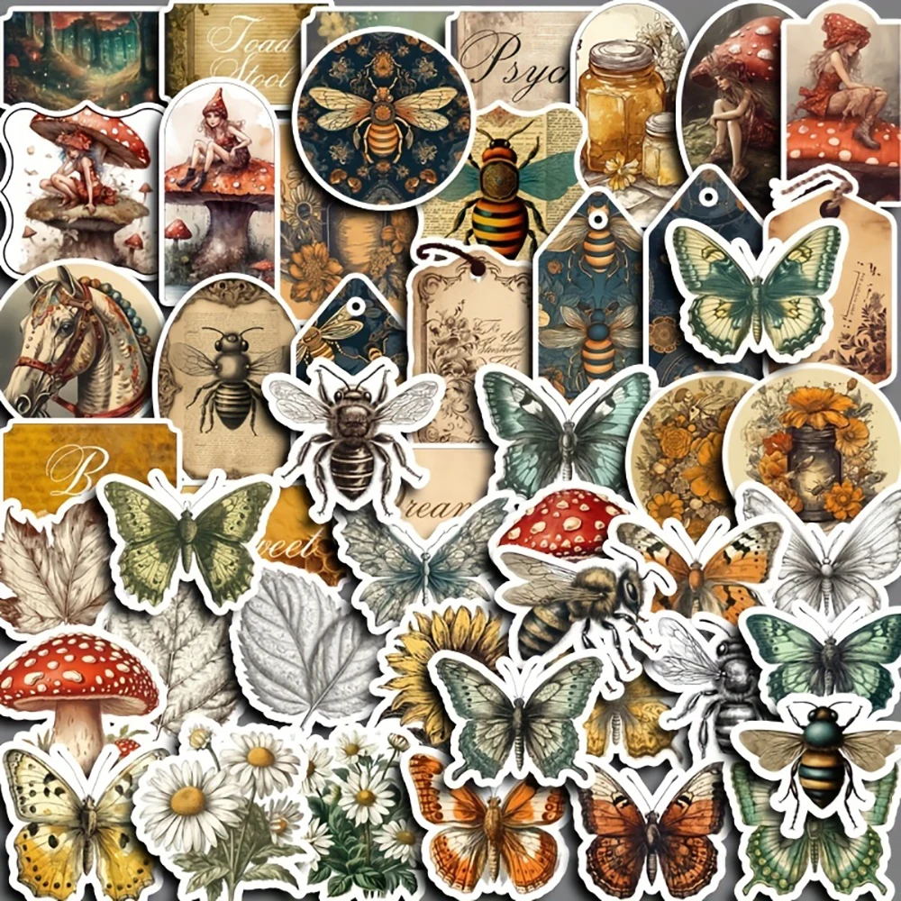 Vintage Forest Butterfly Stickers 1