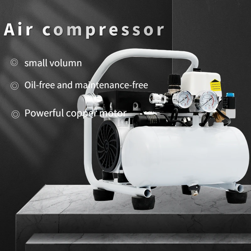 Compresseur d'air portable silencieux sans huile, peinture en aérosol,  pompe à air haute pression, compresseur d'air de voiture, 120L, 220V -  AliExpress