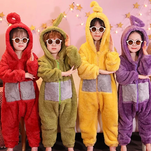 Teletubbies Cosplay pyjamas doux manches longues vêtements de nuit Dipsy Tinky Winky Po Lala maison vêtements unisexe Homewear adulte enfants cadeau 1