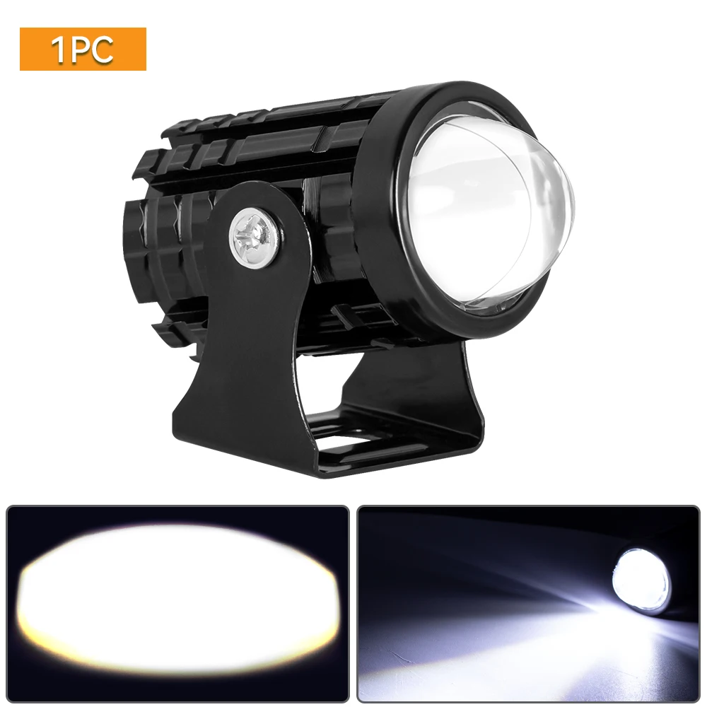 ตัวเลือกสินค้า ไฟหน้า LED 12V สองสี สำหรับมอเตอร์ไซค์