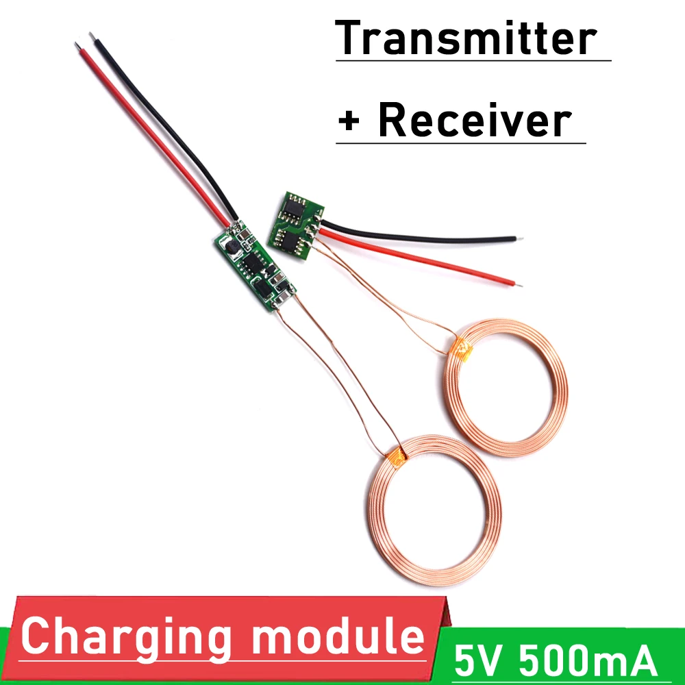 

DC 5V Wireless Charging Module Power Supply Coil Magnetic Induction Charger 12V DIY CellS Phone Transmitter + Receiver board A