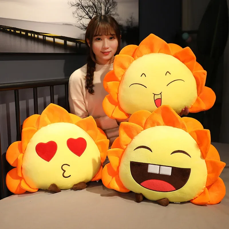 

2020 Kawaii подсолнухи Мягкие плюшевые игрушки хобби Подушка подарок мультяшный стиль тёплая ручная Подушка для сна счастливое настроение оптовая продажа