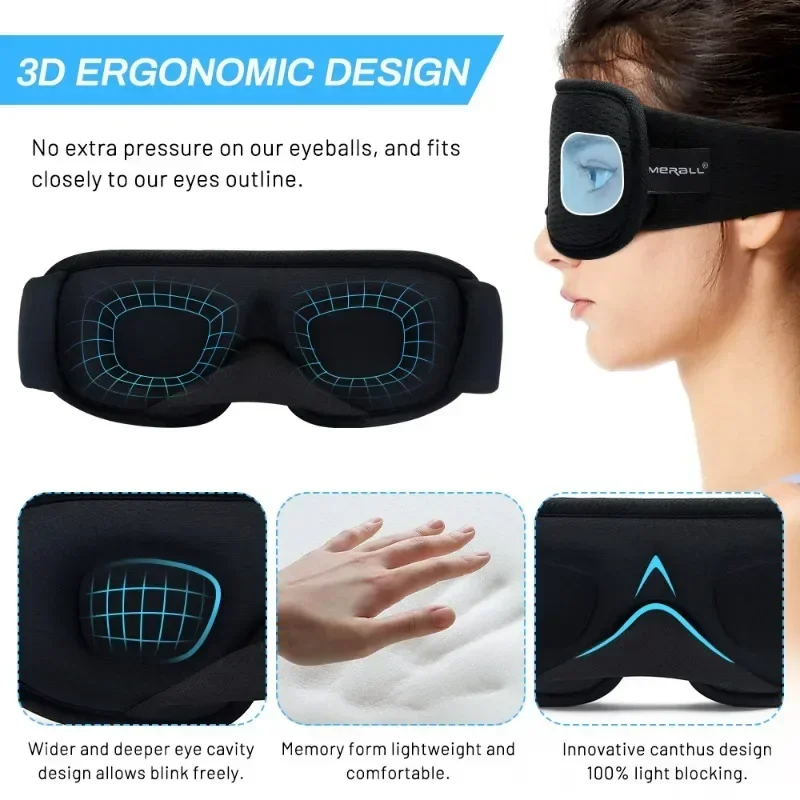 3D Sleeping Mask For Eyes Soft Sleeping Aid Eye Mask Block Out Light Sleep Mask Eyeshade Night Breathable Sleepmasker