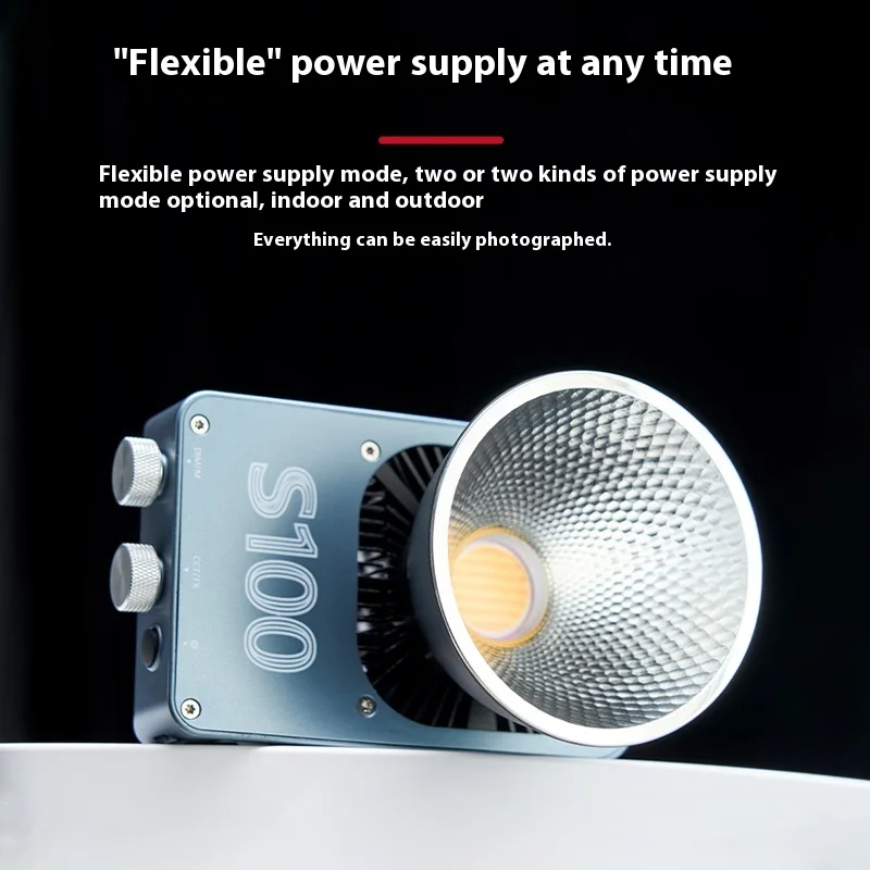 Zsyb S100 100w Photographic Camera Light Dual Color Fill Light Outdoor Mini Cri96 Dimmable Portable Handheld New