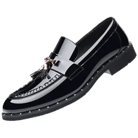 Tassel Formal Shoes for Men Fashion Social Dress Shoes Business Luxury black Patent Leather Shoes Man Oxford Shoes Designer