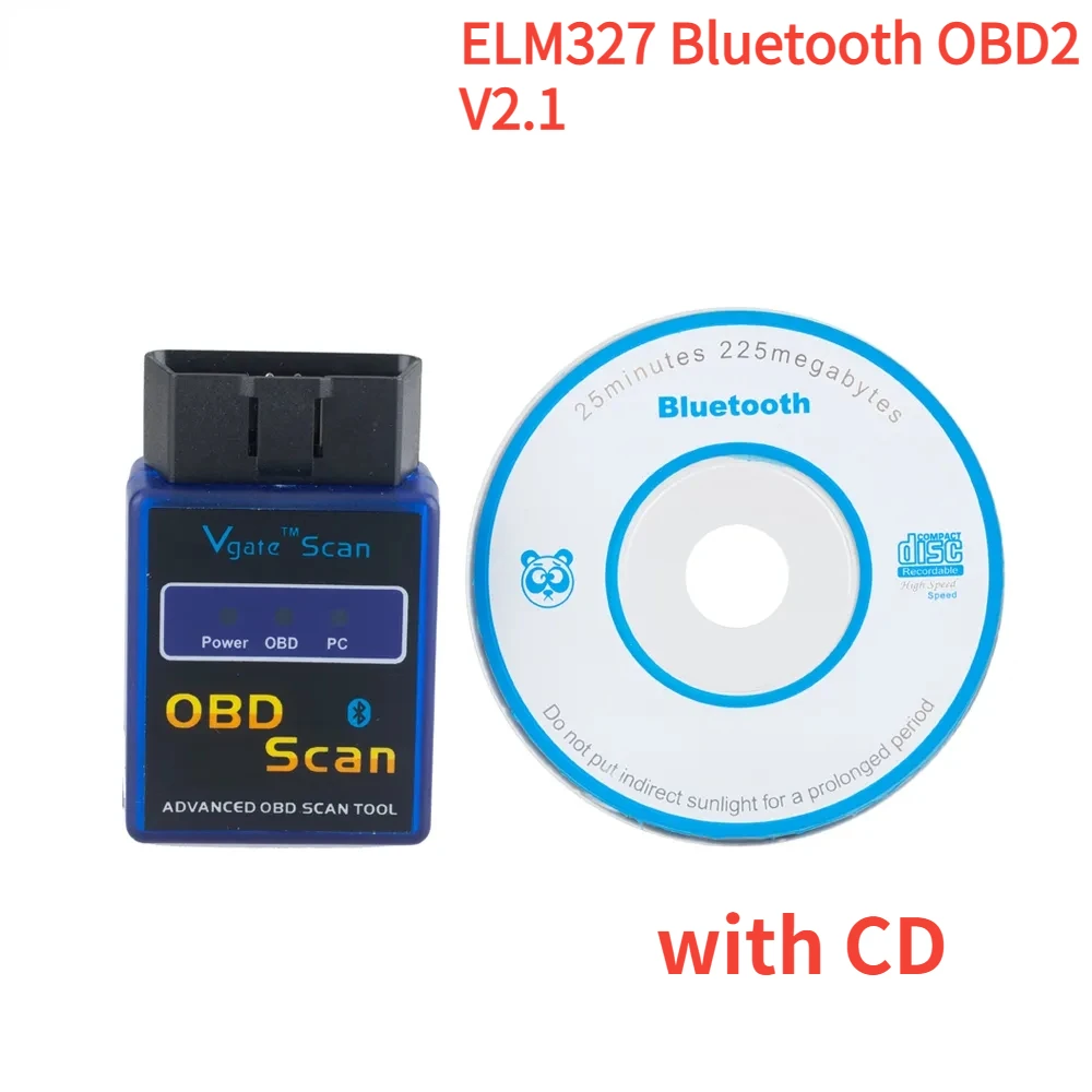 V2.1 Obdii Vgate Scan Elm327 Bluetooth Car-Detector Elm 327 Strumento Diagnostico Obd Obd2 / Advanced Obd Scan V2.1 Code Scanner Tool