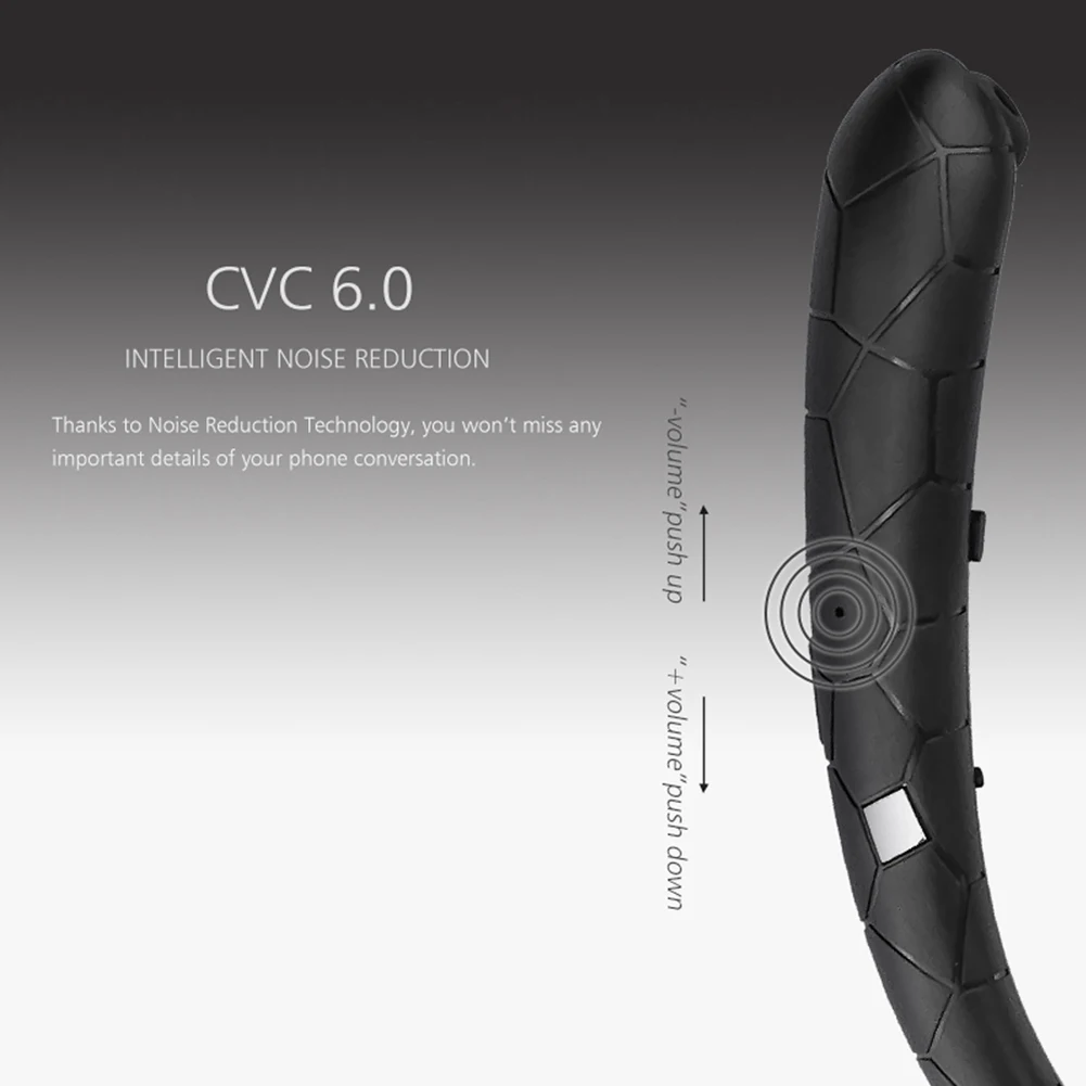 Neckband Headset Waterproof Running Headset Bluetooth-Compatible5.0 Noise Canceling Retractable Earbuds for iPhone Samsung LG