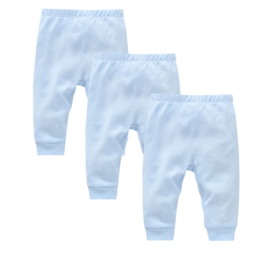 Baby Girls Boys Pants Solid Design Cotton 3 Pcs/lot 0-12 Months