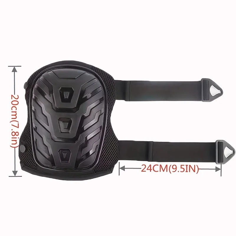 Professional Knee Pads 1 Pair Thick Gel Cushion Double Straps Adjustable Clips for Work Gardening Construction