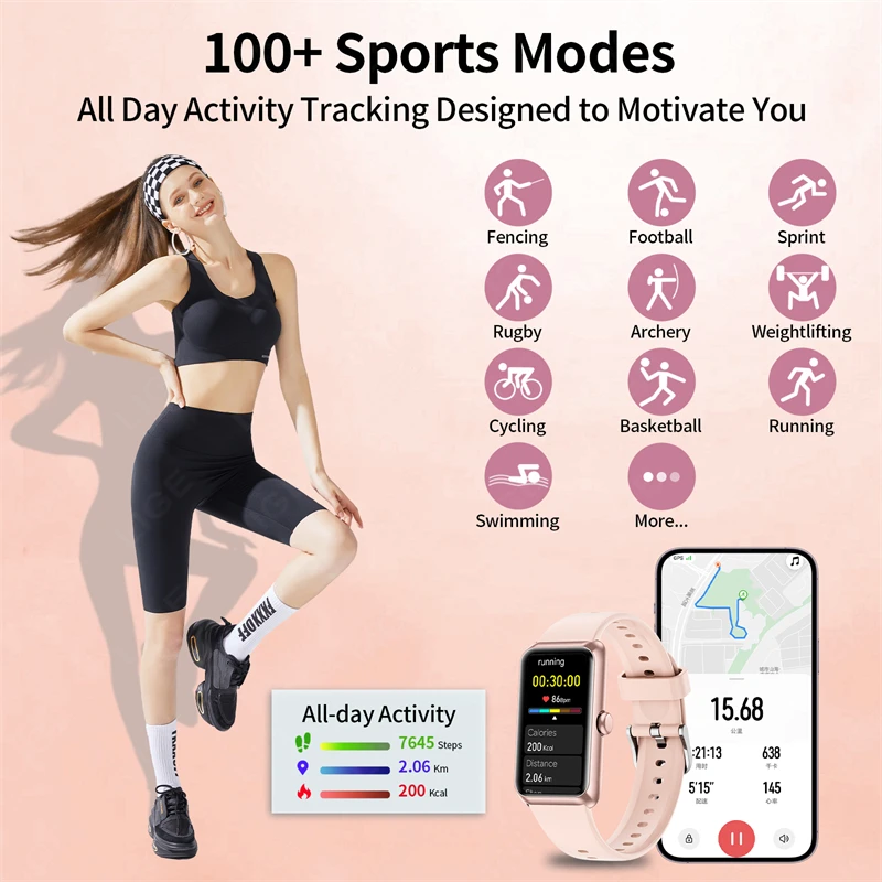 2025 New Smartwatch 1.47-inch Blood Oxygen Heart Rate Sleep Health Monitoring Information Push Multi Sports Band Watch Bracelet 3