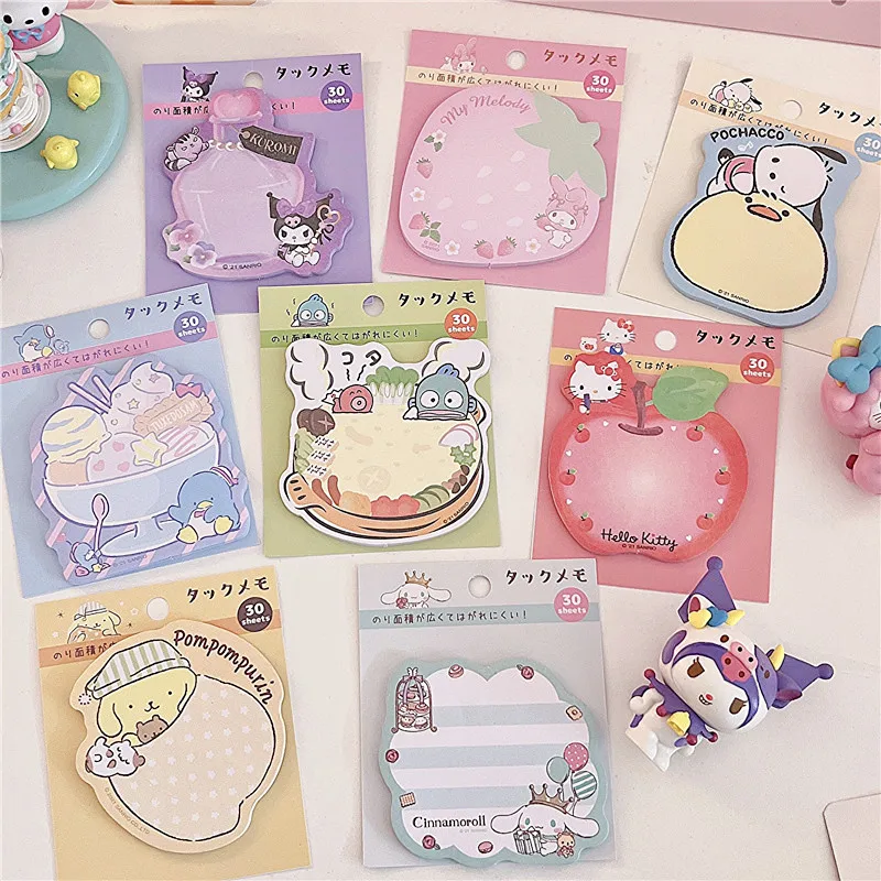 

Sanrios Kuromi My Melody Cinnamoroll Cartoon Sticky Note Anime Kt Cat Memo Pad Handbook Notepad Can Be Sticky Girl Birthday Gift