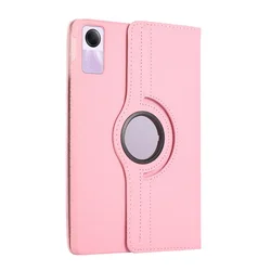 Premium 360° Rotating Leather Tablet Cover - 11 Inch for Redmi Pad SE 11 2023 (Pink)