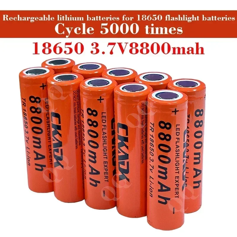 

New 18650 Battery 3.7V 8800mAh Rechargeable Lithium-ion Battery for LED Flashlight Flashlight Battery