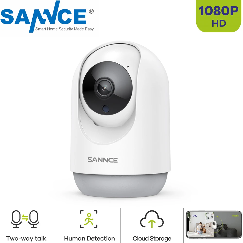SANNCE 1080P Wifi IP Camera Outdoor AI Human Detect Wireless Camera H.265  P2P Audio 2MP Security CCTV Camera for Pet Baby Elder|Surveillance Cameras|  - AliExpress