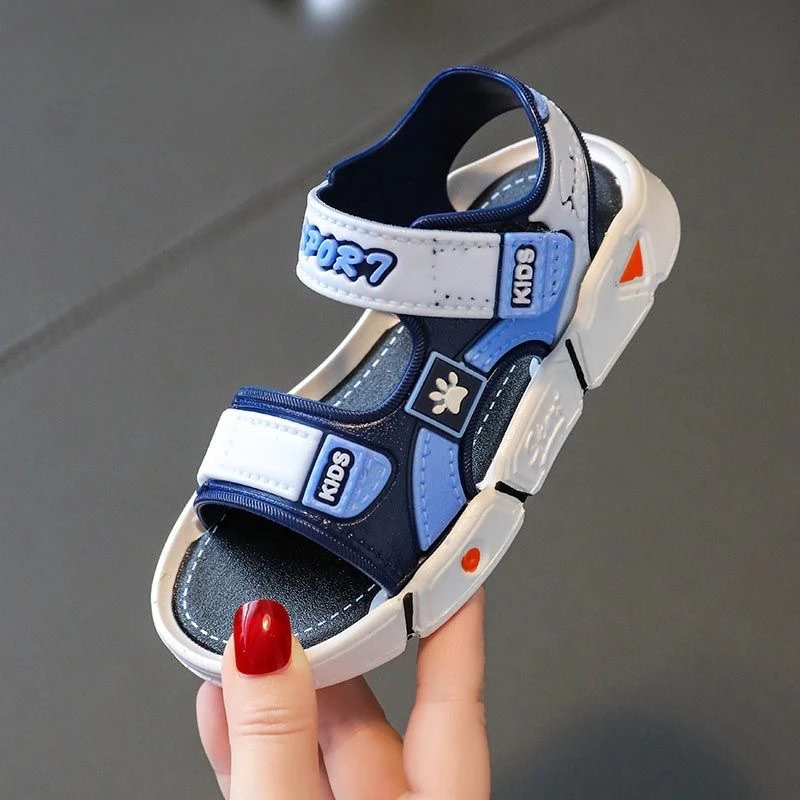 Children's Summer Boys Rubber Sandals Baby Shoes Kids Flat Child Beach Shoes Sports Soft Non-slip Casual Toddler Sandals
