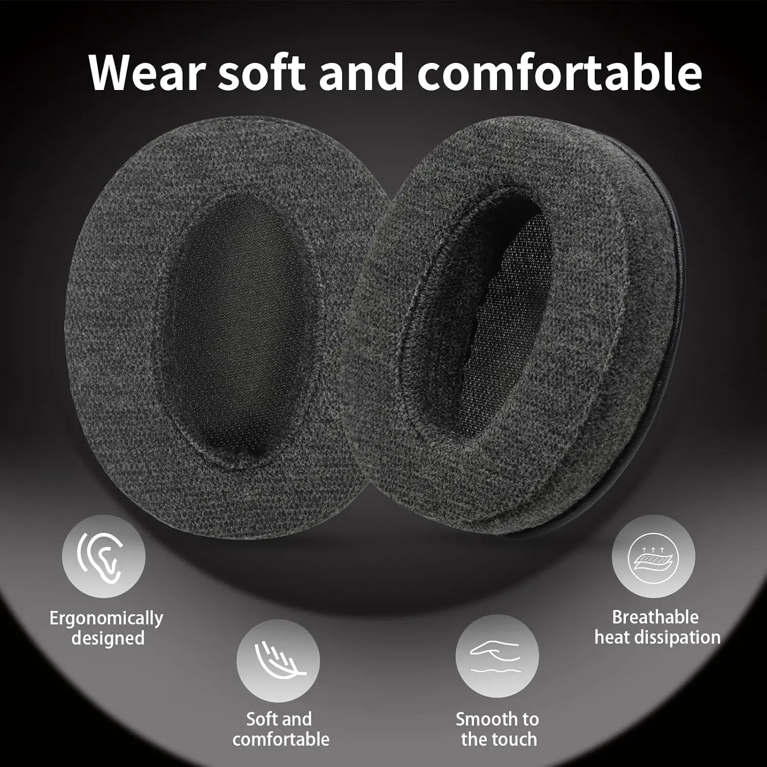 Earpads Cushion Compatible with Sony WH-CH700N/ch710n/ZX770BN ZX780DC Headphones Ear Pads Replacement with Durable & Breathable
