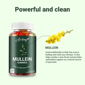 Mullein Gummies - Supports Respiratory Health, Maintains Lung Health, Aids Digestion, and Boosts Immunity 6