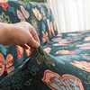 LANMOLIFE Armless Futon Slipcovers Stretch Folding Sofa Bed Cover with Elastic Bottom, Printed Fitted Couch Cover 5