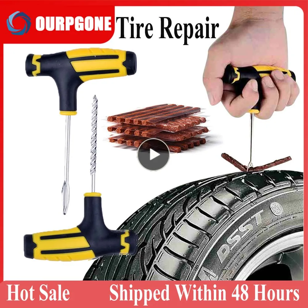 Car Tire Repair Tool Tire Repair Kit Studding Tool Set Auto Bike Tubeless  Tire Tyre Puncture Plug Garage Motorcycle Repair Tools - AliExpress