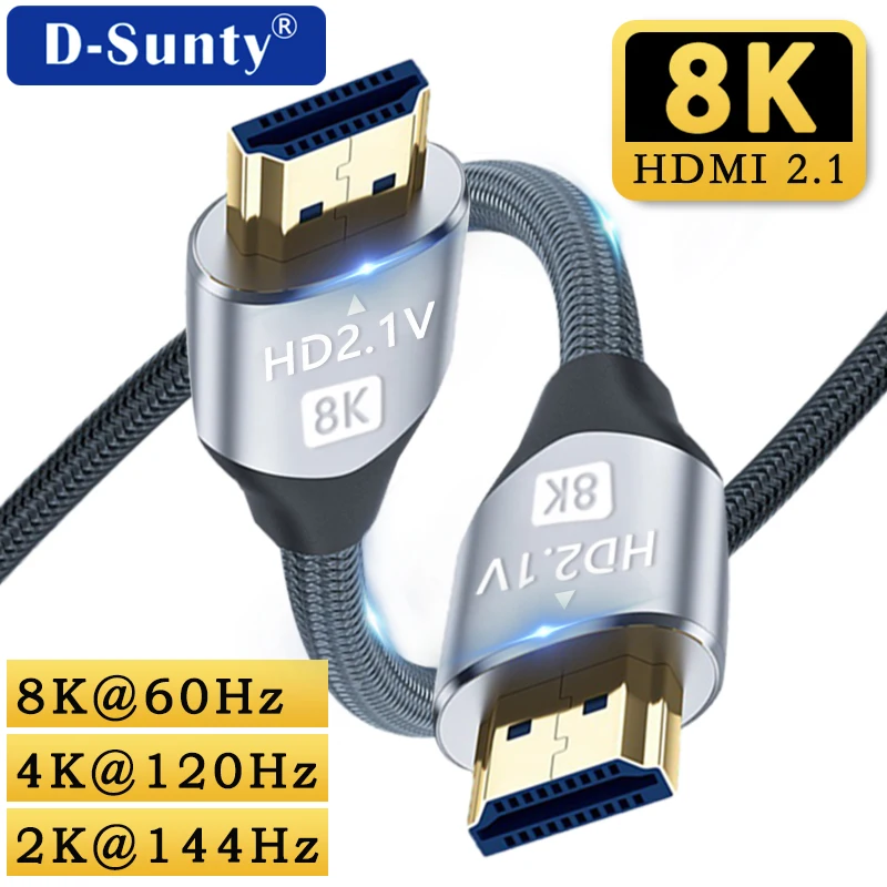 HDMI Cable 4K 8K 1m 1.5m 2m 3m 5m 10m 15m 20m 30m HDMI 2.1 Cable