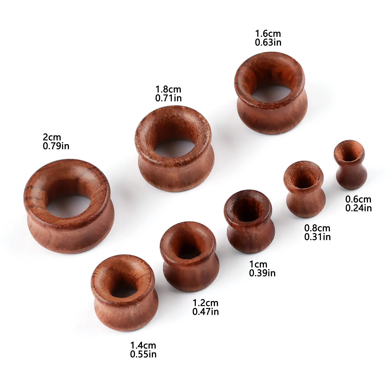 Plug/tunnel Per Orecchio In Osso Naturale, Motivo Corno - Foto 4