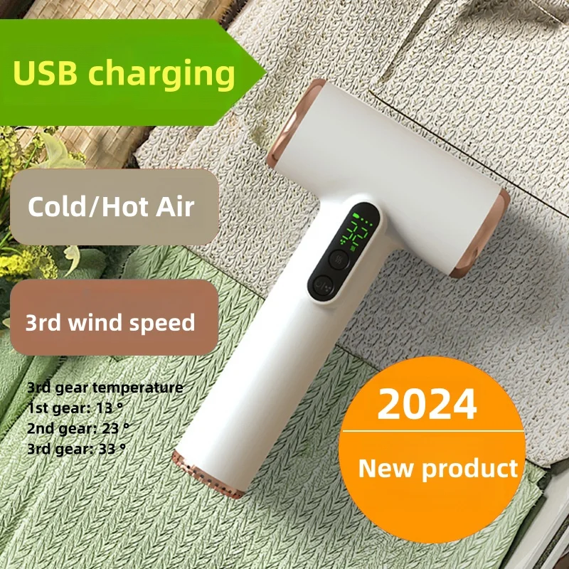 New Cold/Hot Wireless Hair Dryer USB Wireless Charging Strong Wind Home/Dormitory/Business Travel Essential Hair Dryer