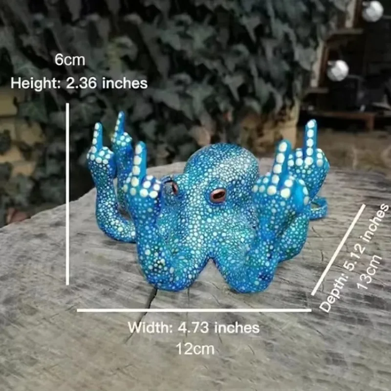 Creative Angry Octopus Resin Crafts Home Desktop Ornaments Indoor Decoration Octopus Ornaments Outdoor Garden Octopus Statues