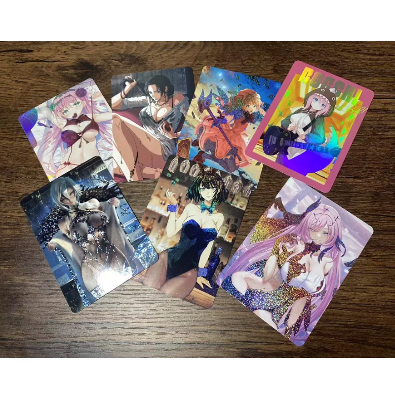 

Anime Game The Sexy Heroine Elysia Arlecchino Fubuki Goto Hitori Sakura Kawaii Girl Collectibles DIY Flash Cards Gift Toys