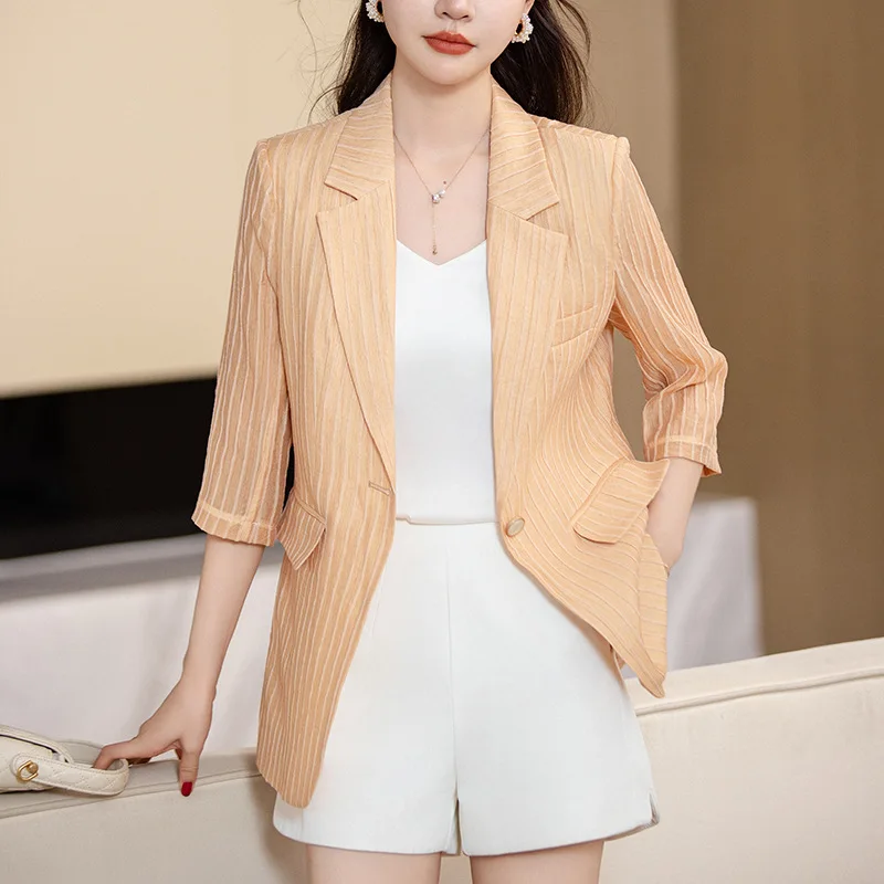 

Formal Elegant Blazers Jackets Coat for Women Professional Office Ladies Work Wear Outwear Tops Blaser Plus Size 4XL
