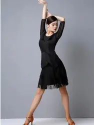 New Latin Dance Dress Sexy Women's Adult Long Tassel Dress Dancing Clothing Bottoms Performance Wear