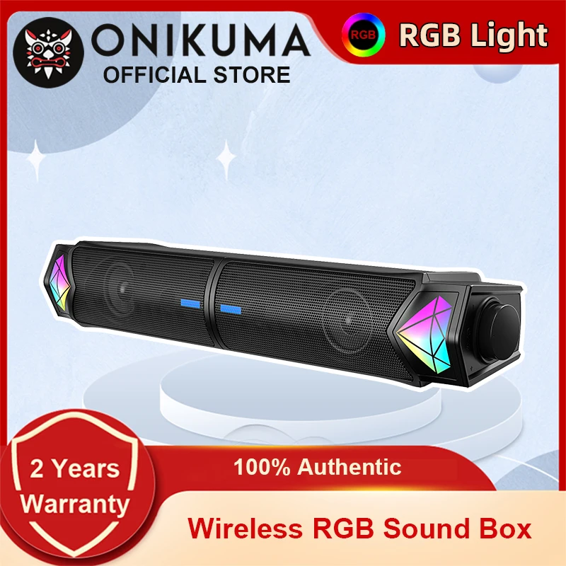 

ONIKUMA L1 Bluetooth-compatible Speaker with RGB Light Portable Wireless Sound Box with Inside Microphone Home Theater Soundbar