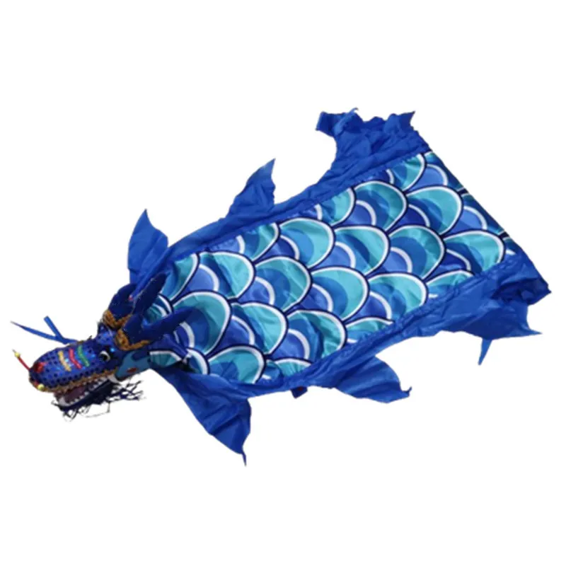 Brevdu dragon chinois multicolore pour enfants, bleu, violet, rose, sans LED, exercice de dragon de fitness, cadeau de nouvel an, largeur 54cm