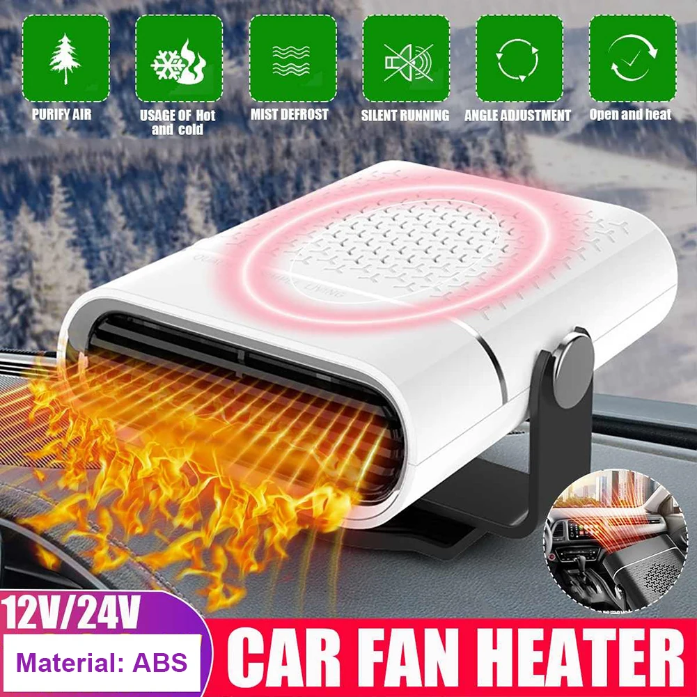 12V/24V Car Heater Demister Defogger Fast Heating Window Windshield  Defogging Defrosting Heater for Car Camping Travel Winter