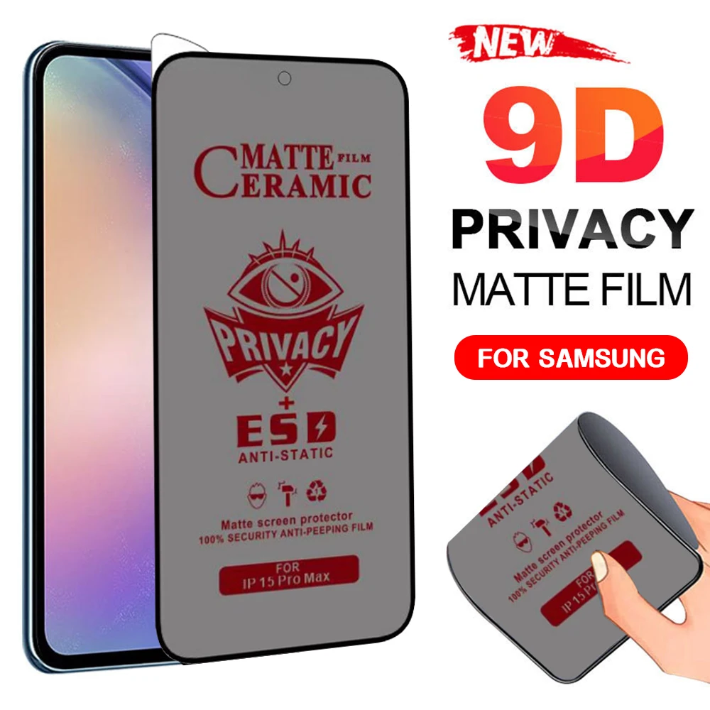 Matte Ceramic Privacy Screen Protector - Soft Film, Available in 1-4 Pieces