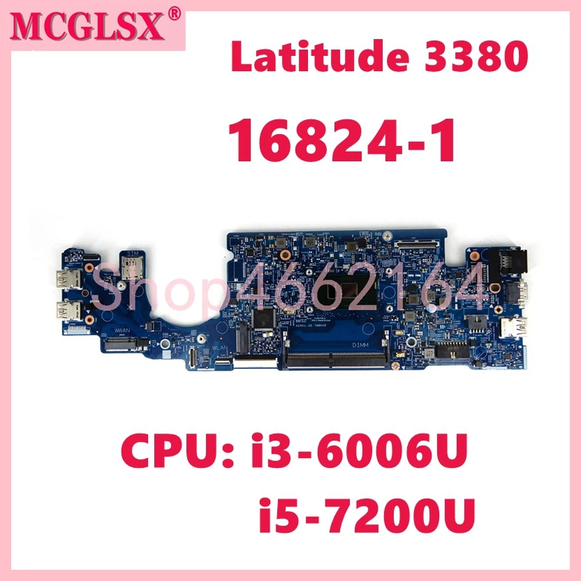 Placa-mãe 168241 com Cpu I36006u I57200u Cpu para Dell Latitude 3380 Laptop Cn066frk 063jcx Testado e Testado