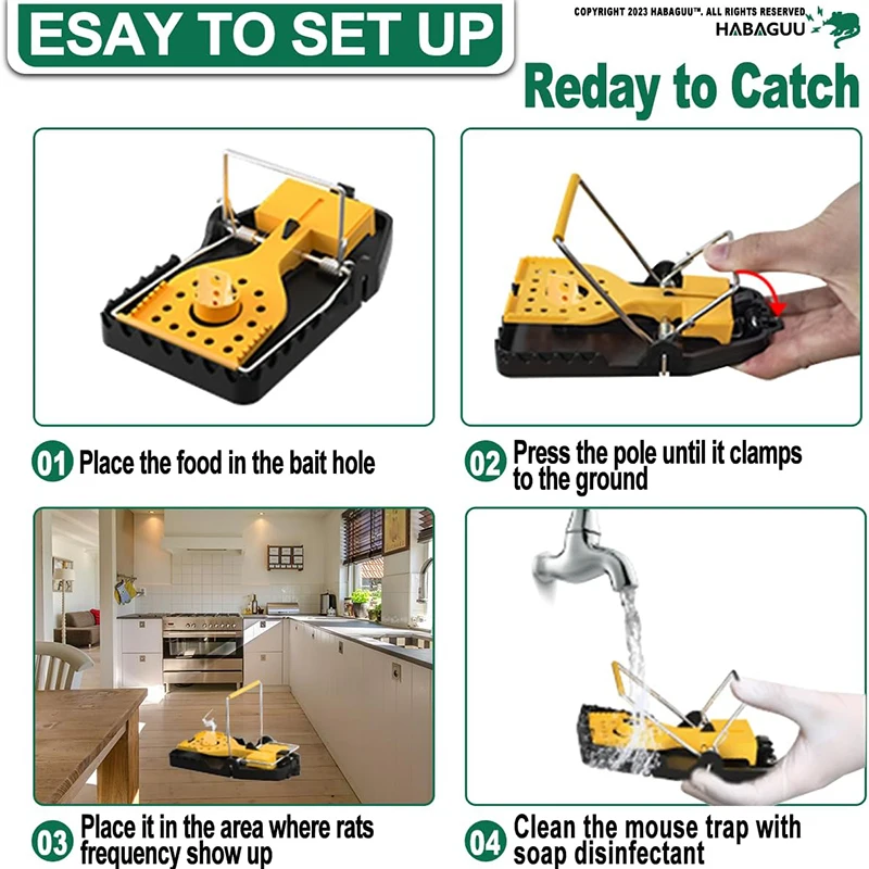 4PCS Mouse Catcher Trap Usable Return Universal Semi-Animal Interpreter