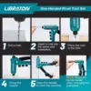 Libraton Rivet Gun Kit for Metalworking, One-Handed Professional Hand Riveter, Manual Riveting Tool with 200 Rivets for Metal 6