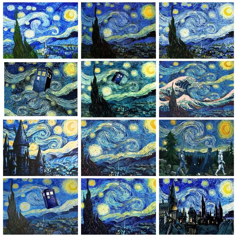 Full Square Diamond Painting Universe Diamond Embroidery Starry Sky Scenery Mosaic Rhinestone Kit Handmade Gift diamond painting painting set