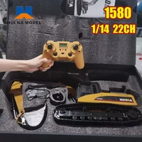 1:14 HUINA 580 Big RC Excavator Full Alloy Truck 23CH 2.4G Remote Control Car Digger CaterpillarEngineering vehicle Toy for Boys 1